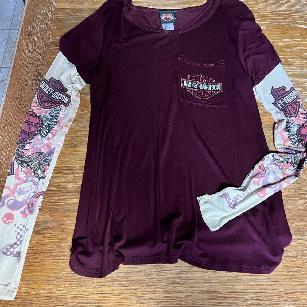 Harley-Davidson Tattoo Sleeve shirt Womens M